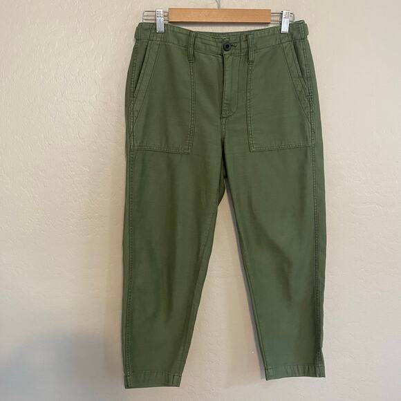 Madewell Pants - Madewell Griff Tapered Fatigue Pants Womens Size 26P Green 100% Cotton Normcore